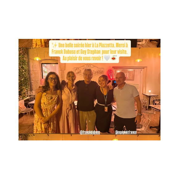 Franck Dubosc et Guy Stéphan ont été aperçus au restaurant La Piazzetta, à Mougins.

Franck Dubosc et Guy Stéphan, clients du restaurant "La Piazzetta" à Mougins.