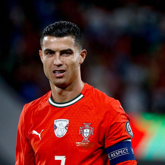 Cristiano Ronaldo du Portugal réagit pendant le match de qualification de la Coupe du Monde 2026 entre le Portugal et la Hongrie au stade Jose Alvalade le 14 octobre 2025 à Lisbonne, Portugal. Match de qualification de la Coupe du Monde 2026 - Portugal et Hongrie (Valter Gouveia/SPP)