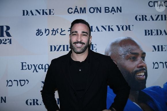 Exclusif - Adil Rami - Soirée de remerciement de Teddy Riner à la Maison du judo à Montrouge, le 29 novembre 2024. Devant une centaine d'invités, Le champion olympique (11 fois) et champion olympique (5 fois) a tenu à remercier tous ceux qui l'ont soutenu tout au long de son impressionnante carrière, de son premier entraîneur en club jusqu’à sa femme et sa mère, en passant par sa psychologue de l’INSEP. Une vente aux enchères au profit de l'association de Teddy Riner a conclu la soirée. 
© Rachid Bellak / Bestimage