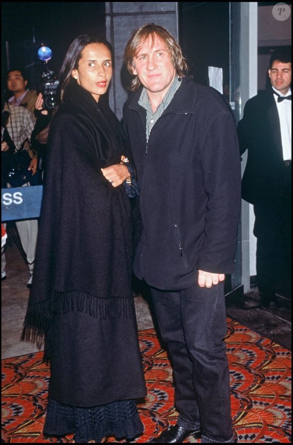Karine Silla et Gérard Depardieu en 1996 à Paris. ©Bestimage