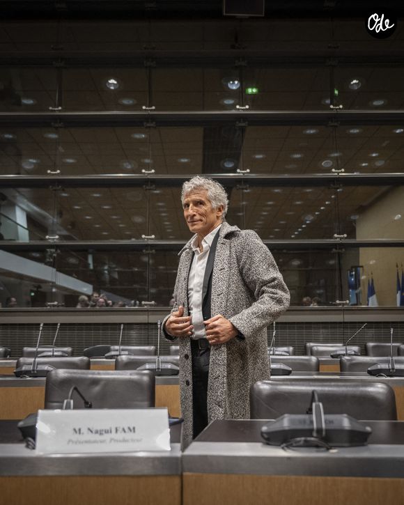 L'animateur de télévision et de radio français Nagui lors d'une audition à l'Assemblée nationale française à Paris, le 1er avril 2026 Photo by Eliot Blondet / ABACAPRESS.COM