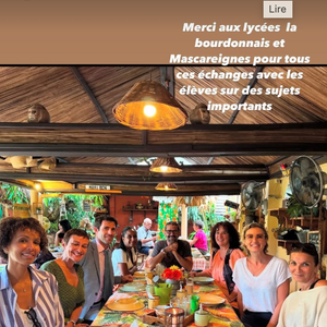 Alexandra Lamy en compagnie de Sonia Rolland à l'Île Maurice dans le cadre du Festival international du film au féminin.