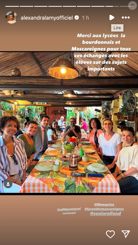 Alexandra Lamy en compagnie de Sonia Rolland à l'Île Maurice dans le cadre du Festival international du film au féminin.