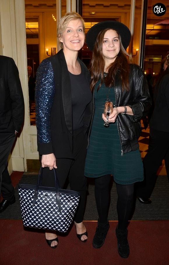 Céline Géraud et sa fille au Gala d'Enfance Majuscule donné au profit de l'enfance maltraitée à la Salle Gaveau à Paris, le 24 mars 2016. © Guirec Coadic/Bestimage