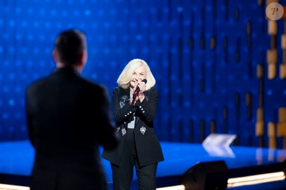 Michèle Torr pour les surprises lors de l'enregistrement de l'émission "La Boîte à secrets", présentée par F.Bollaert et diffusée le 3 octobre 2025 sur France 3, dans les studios du Lendit à Saint-Denis, Seine Saint-Denis, France, le 9 septembre 2025. 

© Pierre Perusseau/Bestimage