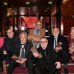 Marie-Anne Chazel, Michel Blanc, Christian Clavier, Thierry Lhermitte, Bruno Moynot, Gérard Jugnot et Josiane Balasko lors de la 46e édition de la cérémonie des César du cinéma à l'Olympia à Paris, France, le 12 mars 2021. Photo by David Niviere/Pool/ABACAPRESS.COM