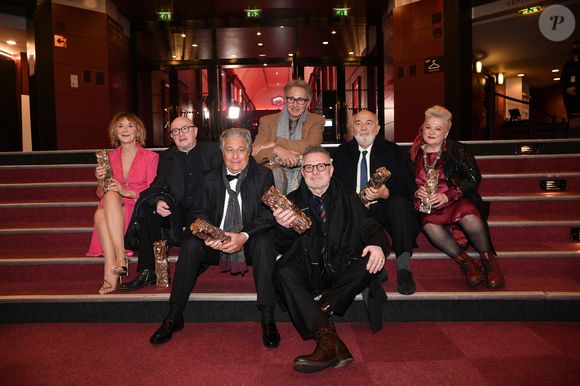 Marie-Anne Chazel, Michel Blanc, Christian Clavier, Thierry Lhermitte, Bruno Moynot, Gérard Jugnot et Josiane Balasko lors de la 46e édition de la cérémonie des César du cinéma à l'Olympia à Paris, France, le 12 mars 2021. Photo by David Niviere/Pool/ABACAPRESS.COM
