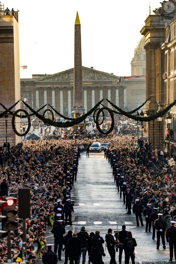 Illustration - Arrivées des personnalités en l'église de La Madeleine pour les obsèques de Johnny Hallyday à Paris. Le 9 décembre 2017