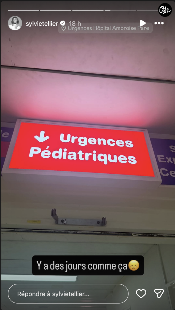 Elle a partagé plusieurs messages inquiétants dans sa story Instagram ce lundi 29 juin.

Sylvie Tellier a pris la parole sur ses réseaux sociaux, expliquant avoir passé la nuit aux urgences pédiatriques. Capture d'écran Instagram