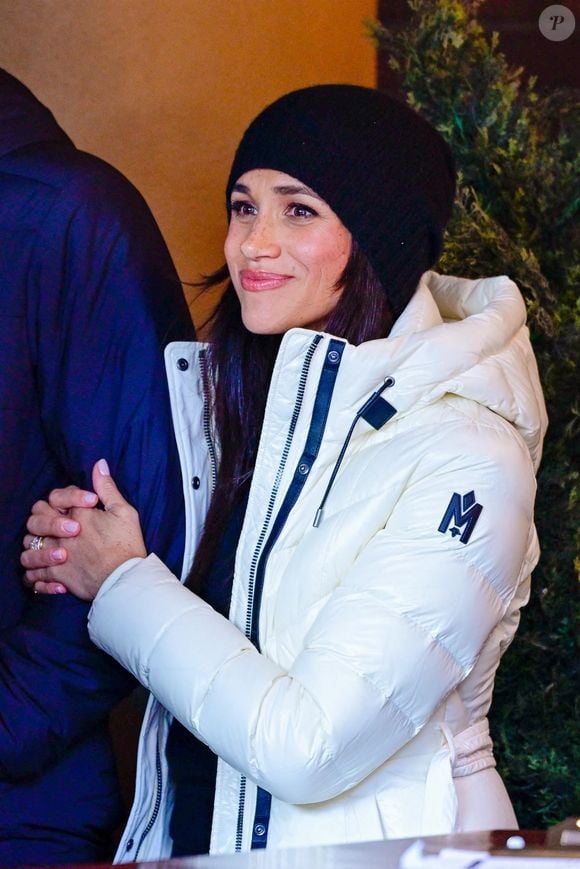 Le prince Harry et Meghan Markle, duchesse de Sussex, assistent à la cérémonie d'accueil de Whistler pour les Jeux Invictus Vancouver Whistler 2025 au Canada. Le 11 février 2025 ©Backgrid USA / Bestimage