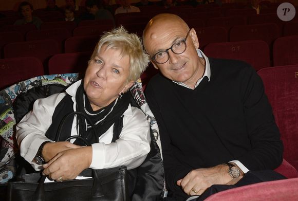 Mimie Mathy et son mari Benoist Gérard - Remise du prix de La Fondation Diane & Lucien Barrière 2015 au théâtre Tristan Bernard à Paris, pour la pièce "Je vous écoute" à Paris le 1er février 2016. © Coadic Guirec/Bestimage