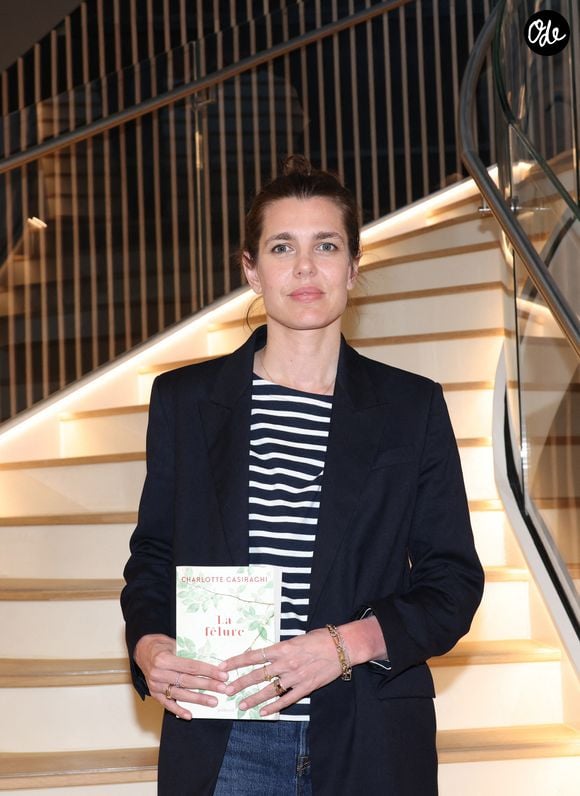 Charlotte Casiraghi présente « La Felure » à la Médiathèque Princesse Caroline à Monaco. Monaco, Monaco, 8 avril 2026. Photo de JC Vinaj/ABACAPRESS.COM