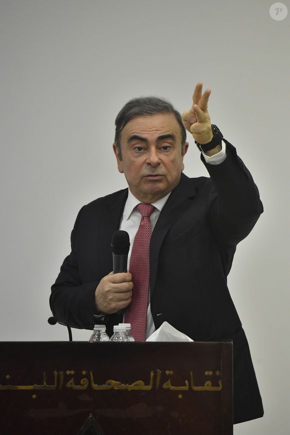 Conférence de presse de Carlos Ghosn à Beyrouth après son évasion du Japon le 8 janvier 2020.

© Dar Al Mussawir / Panoramic / Bestimage