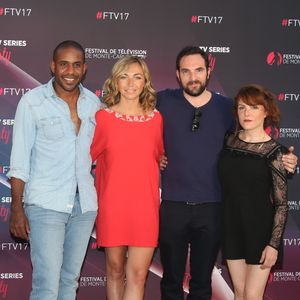 Loup-Denis Elion, Amélie Etasse, David Mora et Anne-Elisabeth Blateau - Séance photo de la soirée « Series Party » lors du 57e Festival de télévision de Monte-Carlo, le 17 juin 2017. © Denis Guignebourg/Bestimage