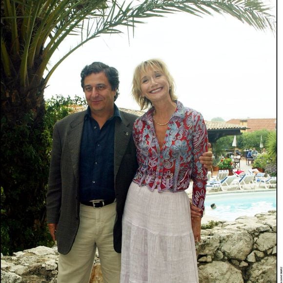 Christian Clavier et Marie-Anne Chazel lors du Festival de la Fiction à Saint-Tropez, France, 21 septembre 2002. Crédit Martinez Christian / Bestimage