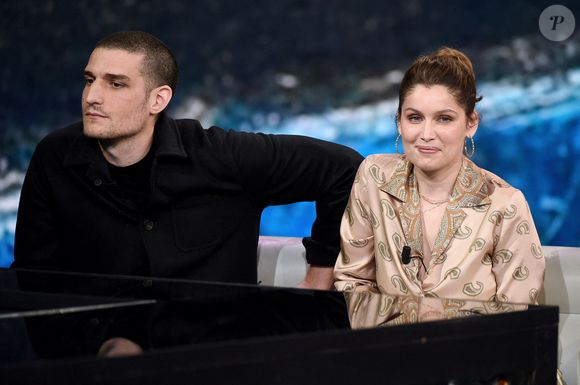 Laetitia Casta, Louis Garrel au Che Tempo Che Fa TV Show à Milan, Italie, le 7 avril 2019. Photo by ABACAPRESS.COM