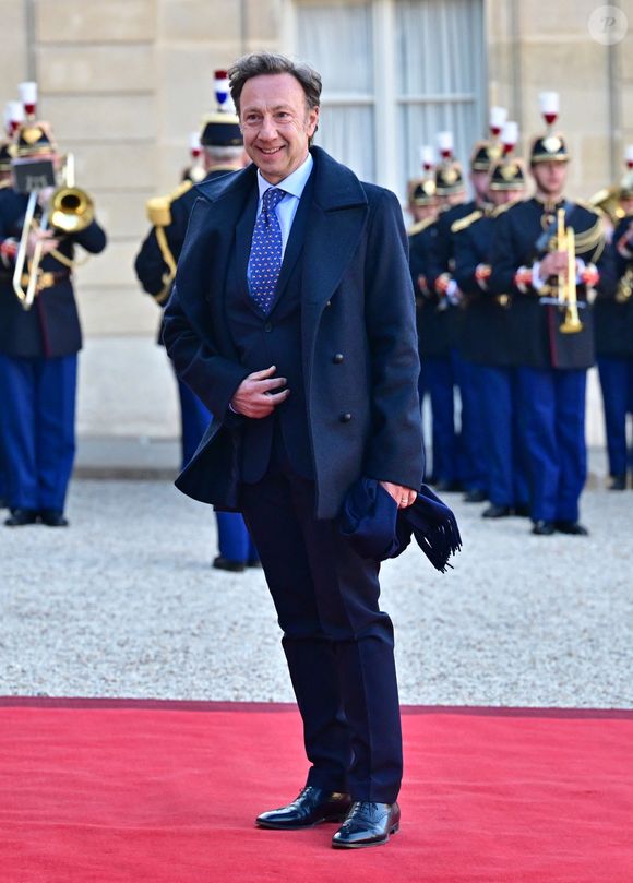 Stéphane Bern - Arrivées au dîner d'état au palais de l'Elysée à Paris donné en l'honneur du roi et de la reine de Danemark le 31 mars 2025.
© Christian Liewig / Bestimage