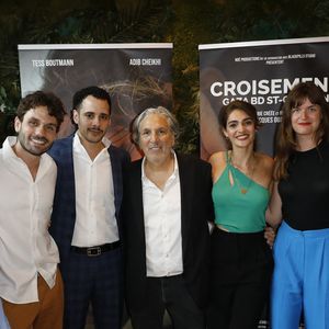 Liv Del Estal, Adib Cheikhi, Adel Djemai, Jacques Ouaniche, Tess Boutmann, Fannie Colette, Adam Amara, Guest à l'avant-première de la série "Croisement Gaza - Boulevard St Germain" au cinéma Majestic Passy à Paris le 19 juin 2023. 

© Marc Ausset-Lacroix / Bestimage