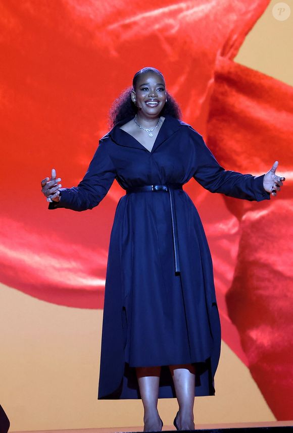 Exclusif - Pretty Yende sur la scène du "Gala des pièces jaunes, le concert événement" à La Défense Arena à Nanterre le 23 janvier 2025.
© Jacovides / Moreau / Bestimage