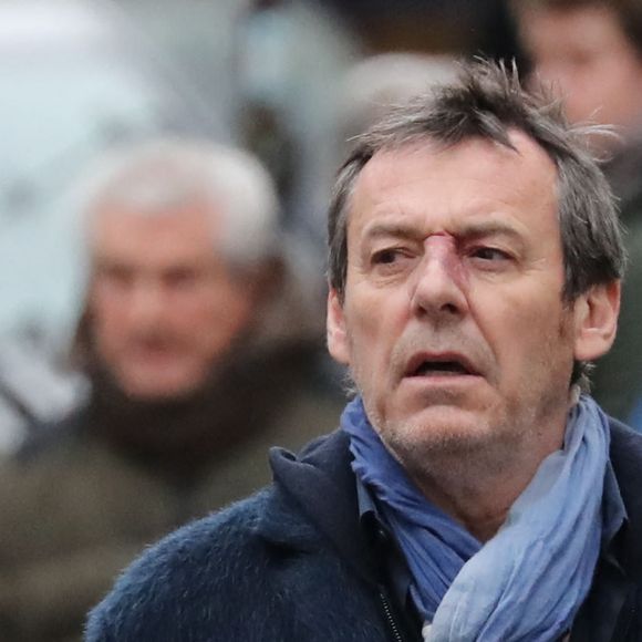 Jean-Luc Reichmann à l' Arrivées aux obsèques de Michou en l'église Saint-Jean de Montmartre à Paris. Le 31 janvier 2020
