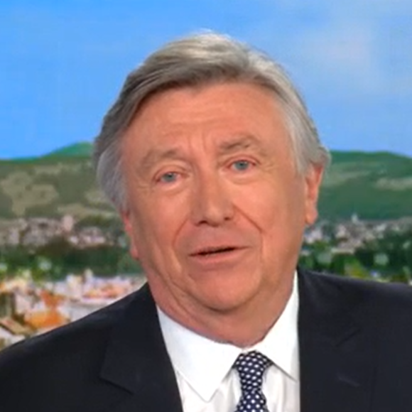 Jacques Legros présente son dernier journal télévisé sur TF1.