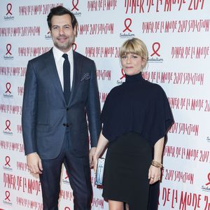 Laurent Lafitte et Marina Foïs - Photocall de la 15ème édition du "Dîner de la mode du Sidaction" au Grand Palais à Paris, le 26 janvier 2017. © Olivier Borde/Bestimage