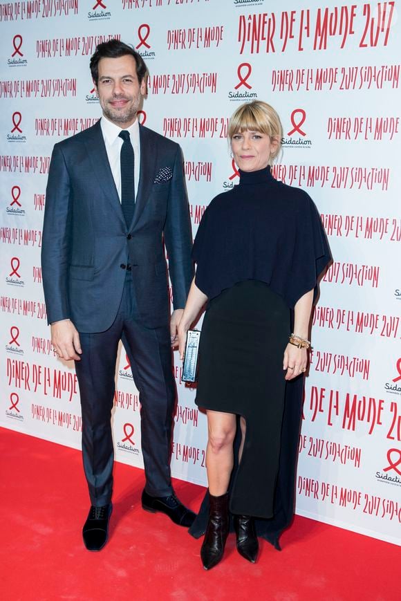 Laurent Lafitte et Marina Foïs - Photocall de la 15ème édition du "Dîner de la mode du Sidaction" au Grand Palais à Paris, le 26 janvier 2017. © Olivier Borde/Bestimage