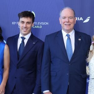 Il y avait également Louis Ducruet, accompagné de son épouse Marie Chevallier

Louis Ducruet, Marie Chevalier, S.A.S. le prince Albert de Monaco et Camille Gottlieb - Séance photo lors de la cérémonie d'ouverture de la 65e édition du Festival TV de Monte-Carlo, le 12 juin 2026
 © Denis Guignebourg / Bestimage