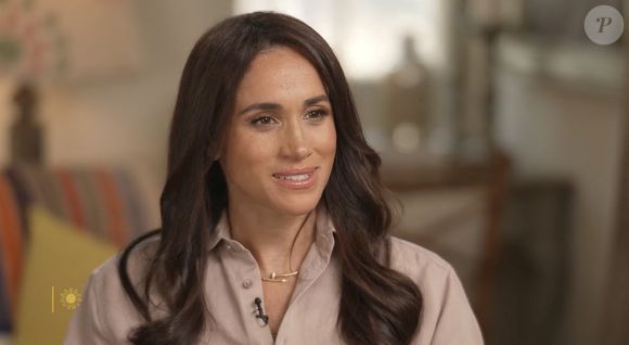 Le prince Harry, duc de Sussex et Meghan Markle, duchesse de Sussex, lors d'une interview pour l'émission CBS News Sunday Morning. Photo par JLPPA / Bestimage