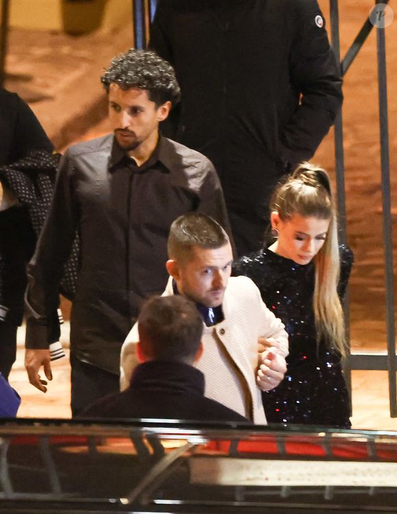 Exclusif - Marquinhos et sa femme Carol Cabrino - Marco Verratti a fêté son 30ème anniversaire avec ses amis au Musée des Arts Forains à Paris, France, le 6 novembre 2022.