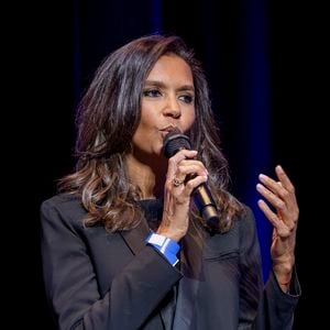 Karine Le Marchand - Meeting de solidarité avec le peuple iranien "Iran, silence on tue !" à la Maison de la Chimie à Paris le 9 février 2026. © Vicenzo Arnone/Bestimage