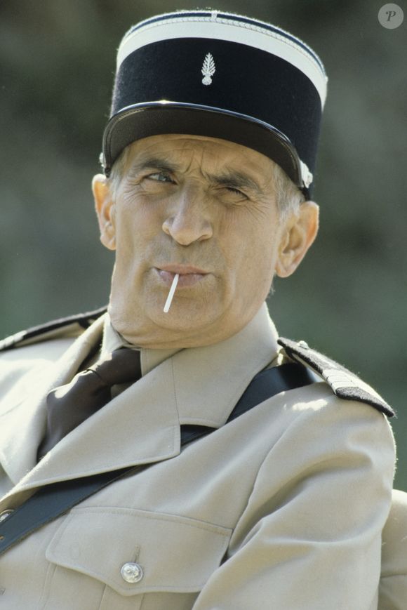 Archives  - En France,  Louis de Funès sur le tournage du film "Le Gendarme et les gendarmettes en novembre 1982 Alain Canu via Bestimage