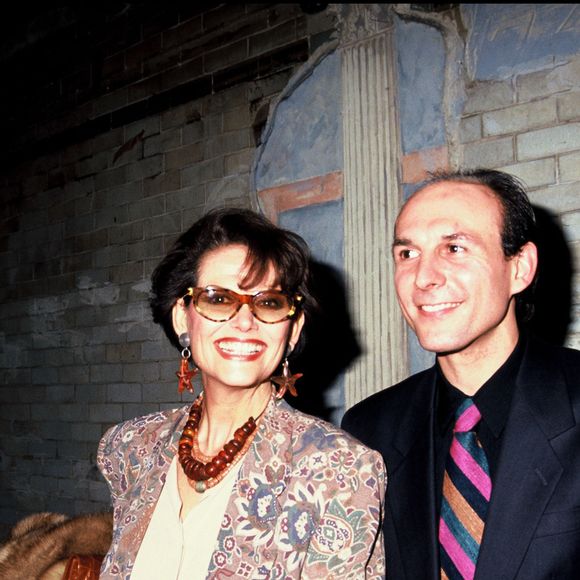 archives - Claudia Cardinale et son fils Patrizio (Patrick) Cristaldi à New York au "Salon Verde". BESTIMAGE