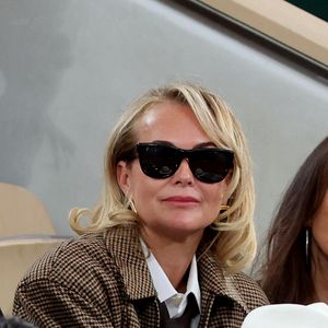 Laeticia Hallyday en tribunes lors des Internationaux de France de Tennis de Roland Garros 2025, à Paris, France, le 6 juin 2025. © Jacovides-Moreau/Bestimage
