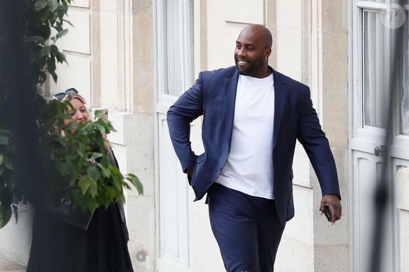 Teddy Riner - Réception de l'équipe du Paris Saint-Germain (PSG) à l'occasion de leur titre de vainqueur de la Ligue des Champions 2024-2025 au palais de l'Elysée à Paris, France, le 01 juin 2025. © Christophe Clovis / Bestimage