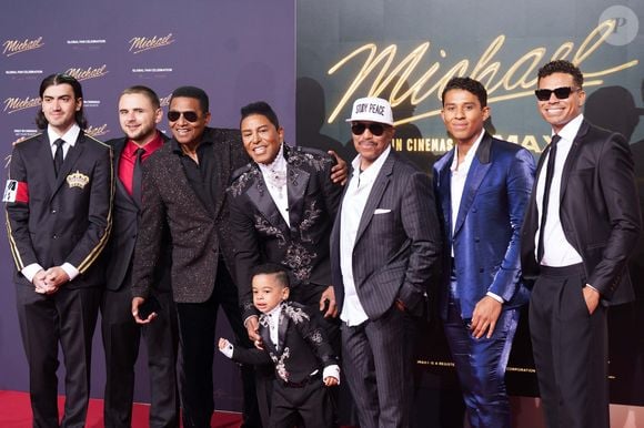 Prince Michael Joseph Jackson, II Bigi, Prince Michael Jackson, Jr, Jackie Jackson, Jermaine Jackson, Marlon Jackson, Jermajesty Jackson - Première du biopic "Michael" à Berlin, le 10 avril 2026. © API / BESTIMAGE