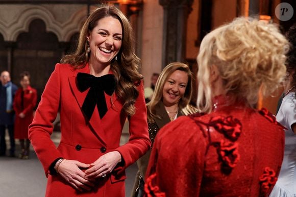 La princesse de Galles Kate Middleton arrive à l'abbaye de Westminster, à Londres, pour assister à la cérémonie de chants Together At Christmas. Date de la photo : Vendredi 6 décembre 2024. ... Isabel Infantes/PA Wire