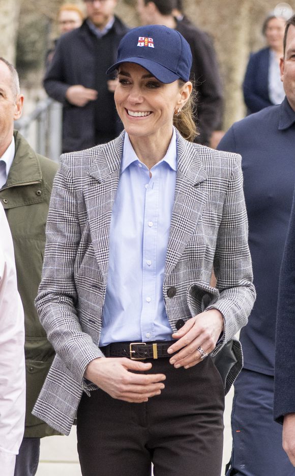 Le prince William, prince de Galles, et Catherine (Kate) Middleton, princesse de Galles, visitent la station de sauvetage en mer de Tower (RNLI) pour s'informer sur le travail essentiel du personnel et des bénévoles de la RNLI qui sauvent des vies sur la Tamise, à Londres, Royaume Uni, le 12 mars 2026. © GoffPhotos/Bestimage