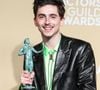 Ce 23 février, Timothée Chalamet a remporté son premier prix lors de la cérémonie

Timothée Chalamet au photocall des lauréats de la 31ème édition des SAG Awards au Shrine Auditorium de Los Angeles, le 23 février 2025. 

Photo : RALL / Backgrid USA/ Bestimage