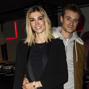 Exclusif - Alexandra Rosenfeld (Miss France 2006) et son compagnon Hugo Clément - Soirée de lancement du livre de Rio Mavuba "Capitaine de ma vie. L'exil, le foot, les Bleus" au restaurant NoLita Ristorante e Enoteca à Paris, France, le 14 novembre 2018. © Pierre Perusseau/Bestimage