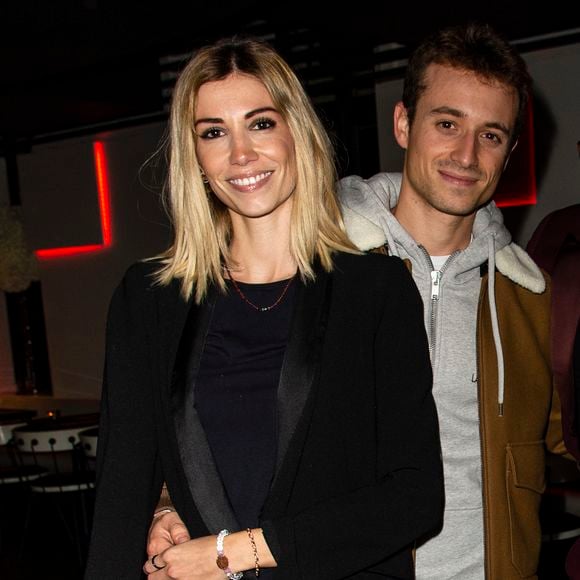 Exclusif - Alexandra Rosenfeld (Miss France 2006) et son compagnon Hugo Clément - Soirée de lancement du livre de Rio Mavuba "Capitaine de ma vie. L'exil, le foot, les Bleus" au restaurant NoLita Ristorante e Enoteca à Paris, France, le 14 novembre 2018. © Pierre Perusseau/Bestimage