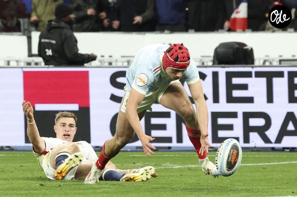 Essai Louis Bielle-Biarrey (France) - Match de rugby du Tournoi des Six Nations : La France l'emporte sur l'Angleterre 48 - 46 au Stade de France à Saint-Denis le 14 mars 2026.

© Michael Baucher / PsnewZ / Bestimage