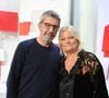 Exclusif - Michel Cymes et Marina Carrere d'Encausse - Enregistrement de l'émission Vivement dimanche au studio Gabriel, presentée par Michel Drucker . Diffusion sur France 3 le 24/02/24 . © Guillaume Gaffiot / Bestimage