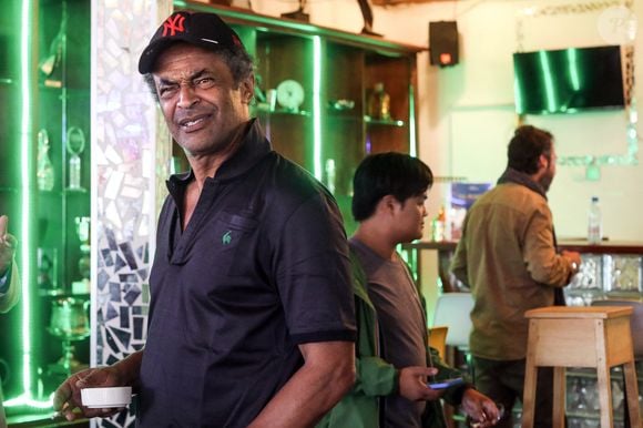 L'ancien sportif de tennis, Yannick Noah dans son village Noah, à Yaoundé, Cameroun, le 25 juillet 2022. © Stéphane Lemouton/Bestimage