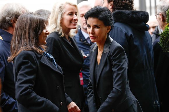Anne Hidalgo et Rachida Dati -  Inauguration du centre culturel et spirituel orthodoxe russe à Paris le 19 octobre 2016. © Alain Guizard / Bestimage