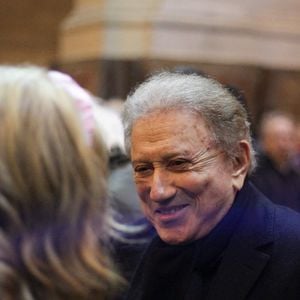 L'animateur de télévision français Michel Drucker lors d'une messe commémorative pour l'actrice française Brigitte Bardot à l'église Saint-Roch à Paris, le 28 janvier 2026. Photo par Nasser Berzane/ABACAPRESS.COM