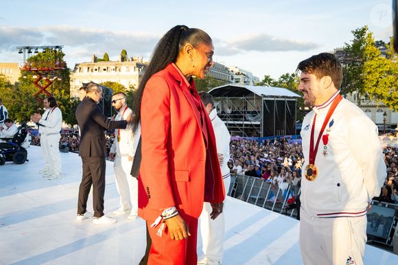 Marie Jose Perec, lors de la cérémonie de remise des décorations aux athlètes médailles aux Jeux Olympiques et Paralympiques de Paris2024. © Eric Tschaen/Pool/Bestimage