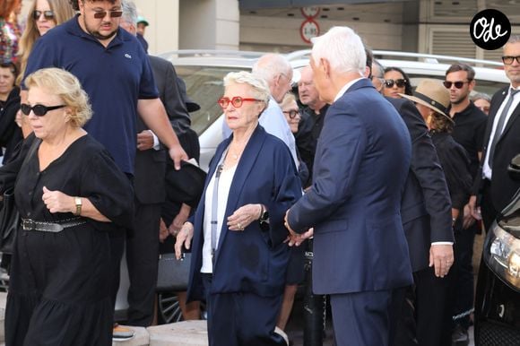 Colette Sauvage (femme de P. Bouvard) lors des obsèques de Philippe Bouvard en l'église Notre-Dame de Bon Voyage à Cannes, le 31 août 2026.
© Chavaroche-Guignebourg / Bestimage