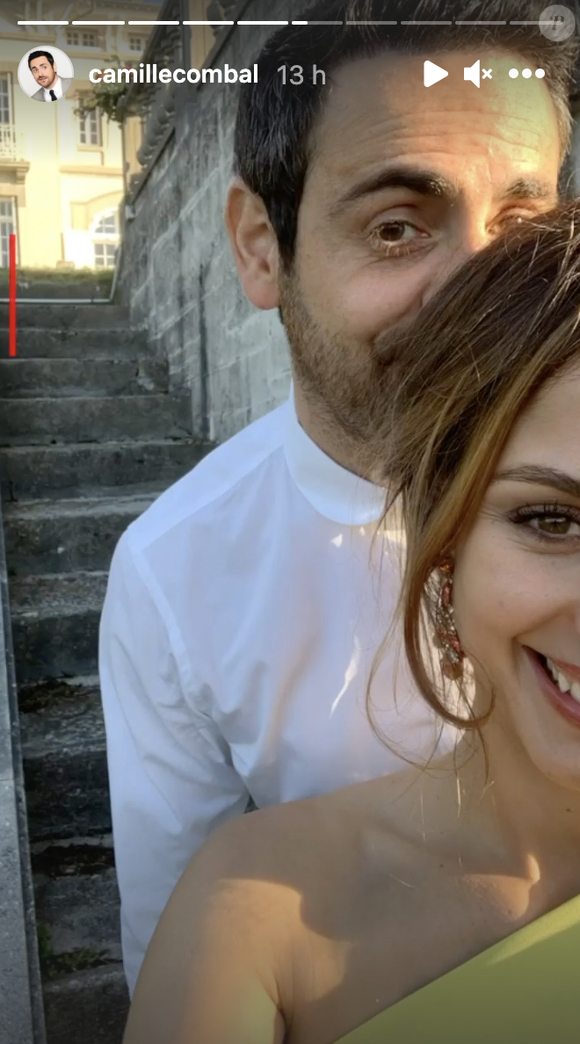 Camille Combal de mariage avec sa femme Marie, sur Instagram en juillet 2021.