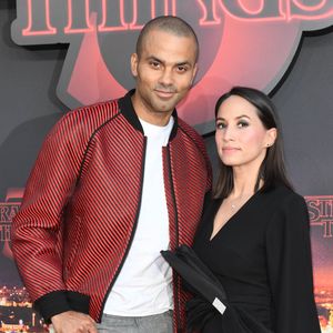 Tony Parker et Axelle Francine à la première de la série Netflix "Stranger Things - Saison 3" au cinéma Le Grand Rex à Paris, le 4 juillet 2019.
© Guirec Coadic/Bestimage